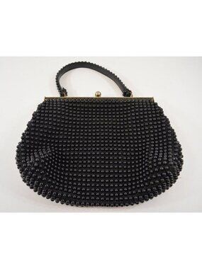 Grande Bead Purse Vintage Beaded Handbag 1940s Formal Evening Bag Snap Close